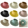 thumbnail image 2 of Doll Sun Hat With Ear Cutouts Empty Top Straw For Costume Cosplay Decorative Party Accessory In Assorted Color, 2 of 9