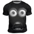 thumbnail image 5 of Outdoor Top for Men Funny Graphic Short Sleeve Print Comfortable Mens Beach Shirt,Black,XS, 5 of 5