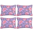 thumbnail image 6 of Throw Pillow Covers Pack of 4 for Living Room Table, Floral Printed Cushion Case, 14x20 inches - Gray - Home Decor, 6 of 13