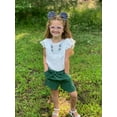 thumbnail image 2 of Toddler Baby Girl Clothes Set Short Sleeve Top Shorts Summer Outfits (2-3T, Green), 2 of 6