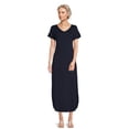 thumbnail image 2 of Time and Tru Women's V-Neck Knit Maxi Dress with Short Sleeves, Sizes XS-XXXL, 2 of 5