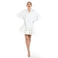 thumbnail image 1 of Vestido camisero con olanes Roman Fashion /Juvenil, 11787 (Blanco) blanco G, 1 of 6