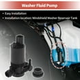 thumbnail image 6 of Unique Bargains Windshield Washer Pump W/ Grommet Windshield Washer Fluid Pump Fit for Ford Explorer No.8A6117K624AA, 6 of 6