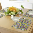 thumbnail image 4 of Ambesonne Cartoon Place Mats Set of 4, Funny Blocks Cube Pattern, Standard Size, Purple Green and Blue, 4 of 6