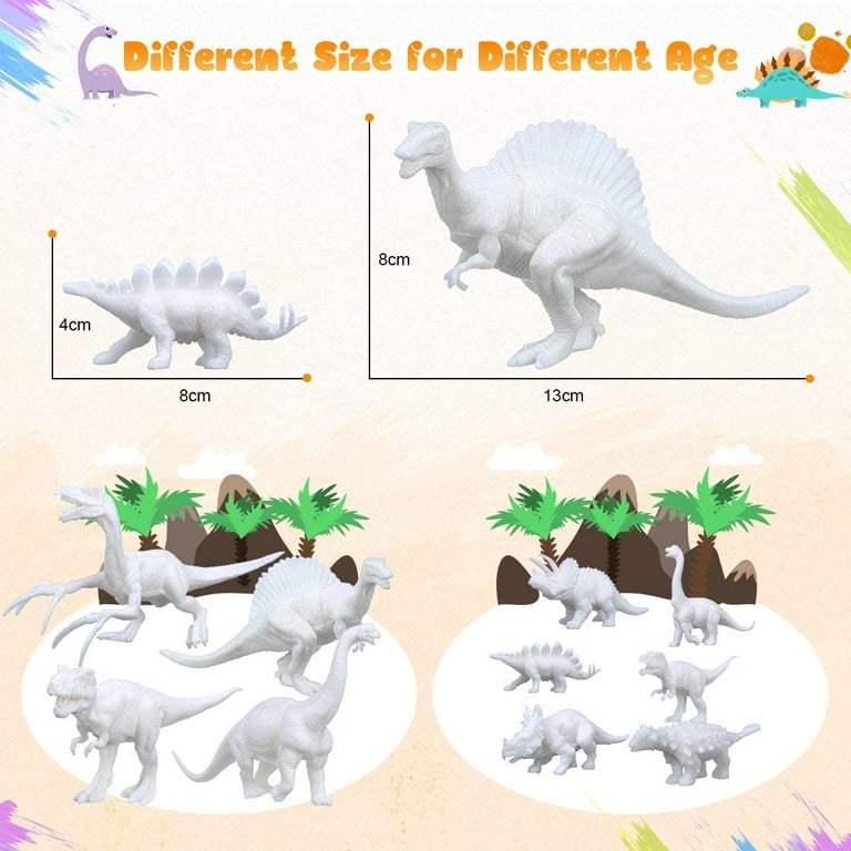 KangoKids Dinosaur Painting Kit for Kids Ages 4-8 with 12 Dinos &  Accessories – Fun & Educational Kids Painting Kit - Paint Your Own Dinosaur  Craft Set - Arts and Crafts for
