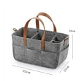 thumbnail image 2 of Large Baby Diaper Caddy Organizer – Felt Storage Basket With Handles For Nursery, Changing Table, Or Travel (15"x18"x33"), 2 of 6