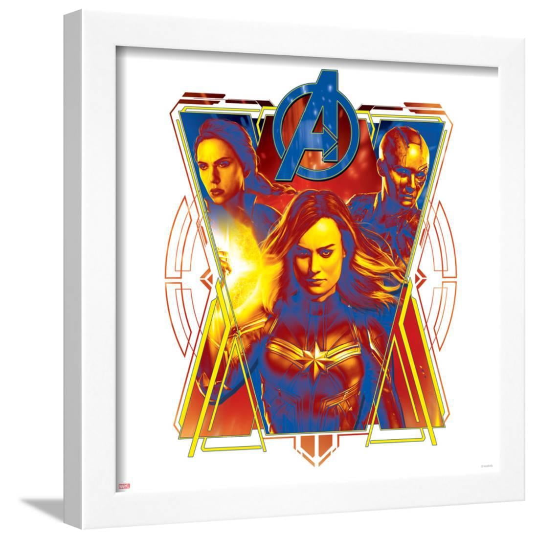 Avengers Endgame Black Widow Nebula And Captain Marvel Framed Poster Wall Art