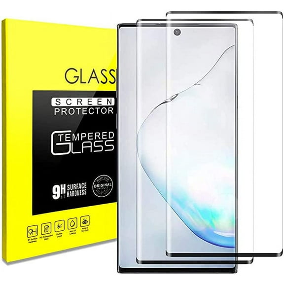 [2 Pack] Tempered Glass Screen Protector for Samsung Galaxy Note 10 Plus Tempered Glass, Ultrasonic Fingerprint Compatible, HD Clear, Case Friendly Screen Protector for Samsung Galaxy Note 10 Plus