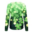 thumbnail image 6 of TrendVibe365 St Patricks Day Women's Sweatshirts Long Sleeve Plus Size Green Long Sleeve with Crew Neck Polyester No Hood Casual St. Patricks Day Blouse Tops for Irish Themed Gifts S, 6 of 8