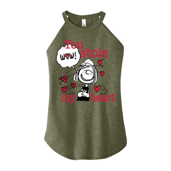 Peanuts - Patty Stole My Heart - Juniors High Neck Tank Top