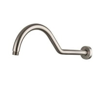 Logmey 16-Inch Brushed Nickel Arcuated Bathroom Shower Arm Extender