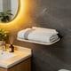 thumbnail image 4 of Wall-mounted Combination Towel Rack And Shelving Unit For Bathrooms No Drilling Required Wall-Mounted Vanity Organizer For Cosmetics, 4 of 7