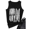 thumbnail image 4 of GaThRRgYP Off the Shoulder Tops for Women,Womens Tank Tops Sleeveless Tops,Independence Day Women's Fashion Loose Round Neck Sleeveless Tank Tops Black XXL, 4 of 5