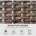 thumbnail image 4 of Outsunny 9 Pieces Wicker Patio Furniture Set with Cushion, Light Grey, 4 of 10