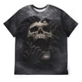 thumbnail image 3 of LAOLIUSN Men's 3D Skull Graphic T Shirt, All Over Print Short Sleeve Crewneck Tee, 88% Polyester 12% Spandex, Casual Novelty Streetwear Tops, S-4XL, 3 of 6