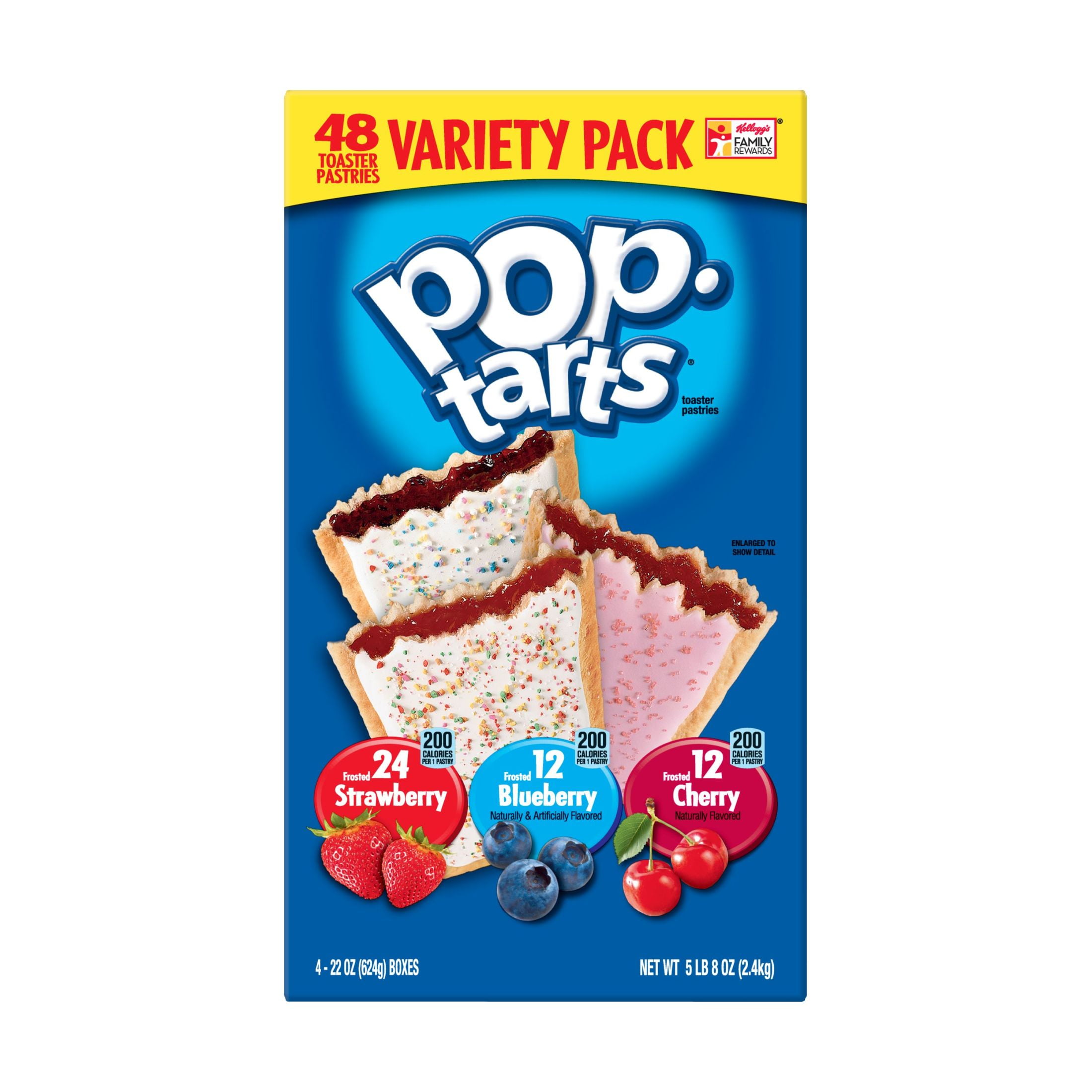 Pop Tarts Variety Pack Breakfast Toaster Pastries, 88 oz, 48 Count