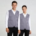 thumbnail image 3 of Solid Color Pocket Vest Jacket for Daily Casual Outdoor Wear Lightweight Warm Layering Piece Men, 3 of 5