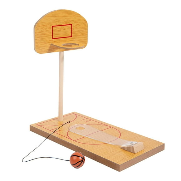 Ensemble de Jeux de Basketball en Bois Mini Jeu de Basketball Créatif Drôle Jeux de Bureau pour Nouveauté Anti-Stress Interaction Parent-Enfant Jouet de Bureau Jeux de Bureau Mini Anneaux de Basketball des