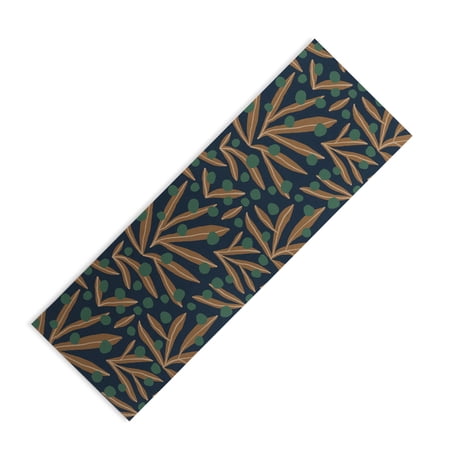 Society6 Alisa Galitsyna Leaves Wild Berries 1 (6mm) 24" x 70" Yoga Mat