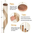 thumbnail image 4 of BSHAPPLUS® 36" Gold Wind Chimes for Outside,Memorial Wind Chimes with 18 Aluminum Tubes and S Hook,Clearance Wind Chimes for Home Garden Hanging Decor, 4 of 9