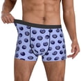 thumbnail image 3 of Mens Underwear, Blueberry design blue Sexy Mens Underwear Boxer Briefs, Breathable Boxer Briefs for Men, 3 of 5