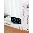 thumbnail image 3 of LED Electric Digital Alarm Clock Mains Power Mirror Display Bedroom Bedside, 3 of 12