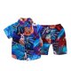 thumbnail image 1 of Odeerbi 1-6 Años Conjunto de Verano Para Niños Hawaiano Camisa de Manga Corta de Algodón Estampado Tropical Conjunto Corto Camisa Gráfica Conjunto de Dos Piezas, 1 of 4