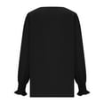 thumbnail image 4 of STETMN Women Long Sleeve Tops Pleated Keyhole Business Shirt Casual Dressy Fall Blouses, 4 of 6