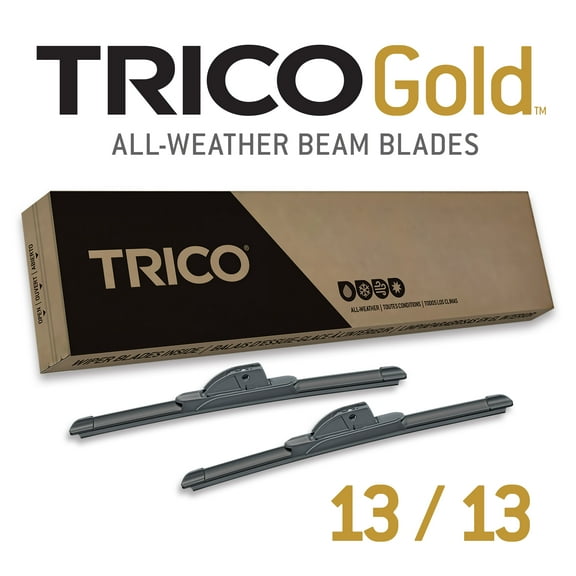 TRICO Gold 2 Pack All Weather Automotive Replacement Wiper Blades 13 and 13 Inch (18-1313)