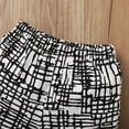thumbnail image 6 of Kucnuzki 12 Months Newborn Baby Boy Spring Summer Outfits Shorts Sets 18 Months Short Sleeve Casauk Letter Pattern T-Shirt Top Elastic Lattice Shorts 2PCS Set Black, 6 of 7