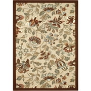 Mainstays Victoria 5'x7' Dk Auburn Area Rug