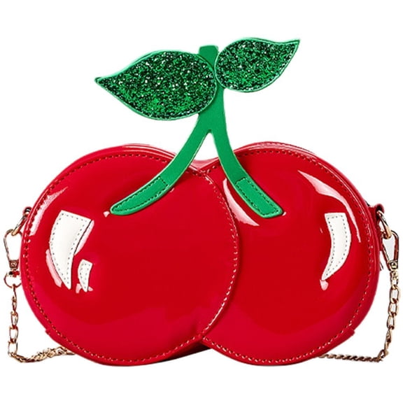 vlrwzc Cherry Design Crossbody Bag Cute Wallet Bag Shoulder Strap Purse Novelty Messenger Bag Chains Shoulder Bags for Women