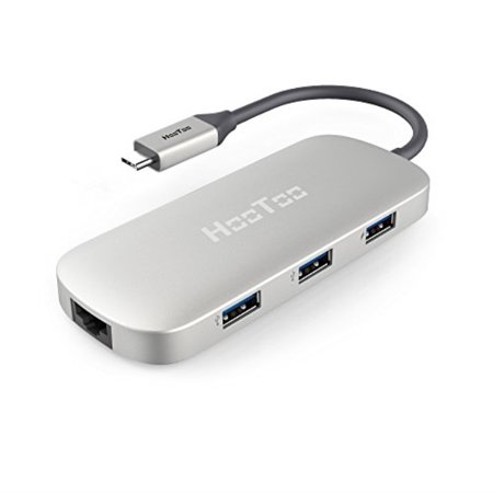 HooToo USB C Hub, 6-in-1 USB C Adapter with Ethernet Port, 4K USB