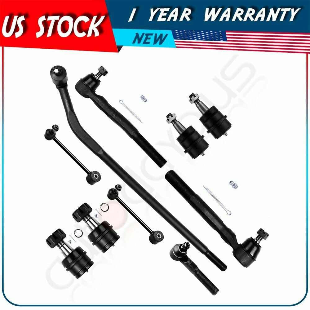 10pcs Front & Rear Drag Link Tie Rod Ends Suspension For 20072016 Jeep