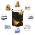 thumbnail image 4 of Fotbe Cool Black Eagle Cesto de Ropa con Asas, Cesto Impermeable de Gran Capacidad, Bolsa de Lavado para Dormitorio, Cesto de Ropa con Ruedas y Asas-Small, 4 of 6