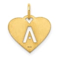 thumbnail image 4 of 14k Yellow Gold Heart Cut-Out Letter A Initial Pendant, 4 of 4