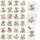 thumbnail image 1 of 24 papeles de transferencia UV con temática de animales bohemios para impresión en tazas, 24 estilos de animales lindos rodeados de flores, pegatinas UV DTF para envolver tazas., 1 of 9