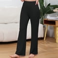 thumbnail image 6 of Lounge Pants for Women with Pockets High Waisted Stretch Soft Casual PJs Bottom Wide Leg Gym Yoga Sweatpants (XL, Black), 6 of 6
