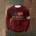 thumbnail image 2 of Patriotic Shirts for Men 1776-2026 250th Anniversary Sweatshirt with Eagle Round Neck Long Sleeve Pullover Casual Thin Top, 2 of 3
