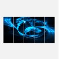 thumbnail image 2 of Vagues Bleues Fractales 3D Entourées - Impression sur Toile Abstraite, 2 of 3