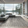 thumbnail image 2 of ODIKA 8'x10' Beige Gray Abstract Design Washable Area Rug Modern Geometric Pattern with Vertical Lines for Living Room, Under Sectional, Family , Durable, Non-Slip, 2 of 7