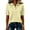 Yellow-B#6065nn, variant on Hearthz Polo Shirts for Women 3/4 Sleeve Raglan Women's Button Down Shirts Summer Women's Polo Shirt