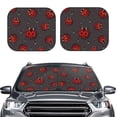 thumbnail image 2 of Kll Red Ladybugs On Dark Background Windshield Sun Shade 2-Piece Foldable Car Front Window Sunshade For Most Sedans Suv Truck- Medium, 2 of 7