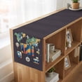 thumbnail image 6 of Travel Adventure Table Runner, Abstract Art Maps Suitcase Hot Balloons Washable Cotton Linen Table Runners 90 Inches Long, Dresser Scarf Runner for Dining/Coffee/Kitchen/Hallway Tables 13''x90'', 6 of 9