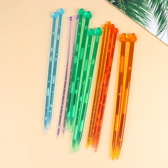 LOLIPPYY 1 Set Crochet Sticks Acrylic Crochet Tools Assorted Color for Handmade Family Friends