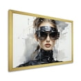 thumbnail image 2 of Designart "Futuristic Fashion in Black and Grey II" Fashion Framed Wall Art Decor - Glam Black Dior Bedroom Framed Canvas Wall Art, 2 of 6