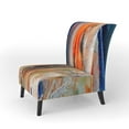 thumbnail image 3 of Designart "Colorful Abstract Painting Strokes II" Upholstered Modern Accent Chair and Arm Chair, 3 of 5