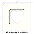 thumbnail image 2 of Antique White Picture Frame Mat for 10x10 Frames - Heart Opening for 5x5 Photos - 50 Mats, 2 of 7