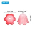 thumbnail image 2 of Uxcell 500Pcs 0.3x0.4" Acrylic Frosted Flower Beads Flower Bead Caps, Red, 2 of 6