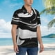 thumbnail image 3 of Balery Abstract Black White Swirls Camisas hawaianas de manga corta para hombre, camisas playeras de corte holgado, camisas de vacaciones con botones,Medium, 3 of 7